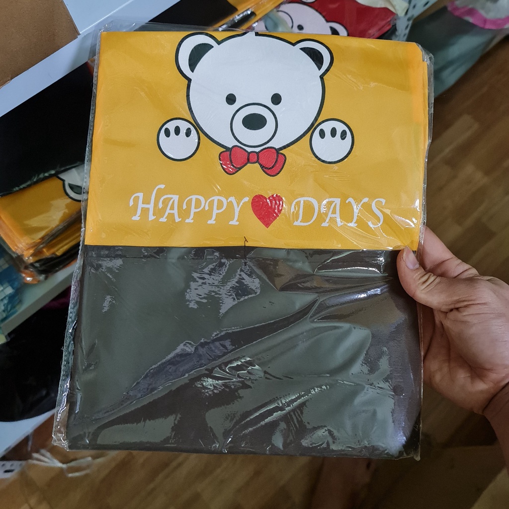 Tạp dề nấu ăn và pha chế hàn quốc hình gấu cute chống thấm nước - Dbavio