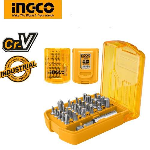 Bộ 30 đầu nối và mũi bắt vít đa năng Ingco AKSD08301
