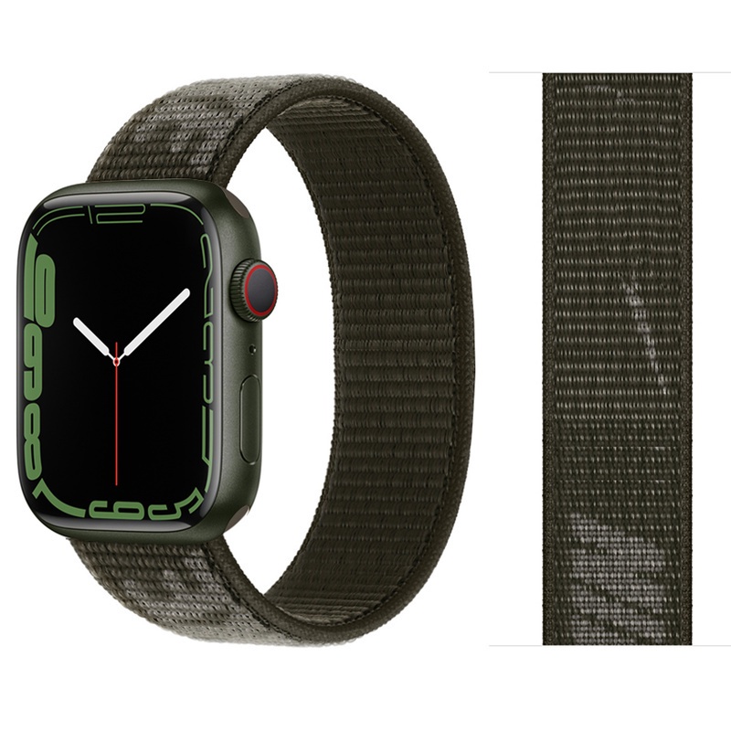 Dây đeo nylon 45mm 41mm 40/44mm cho đồng hồ thông minh iWatch Series 4 5 SE 6 7