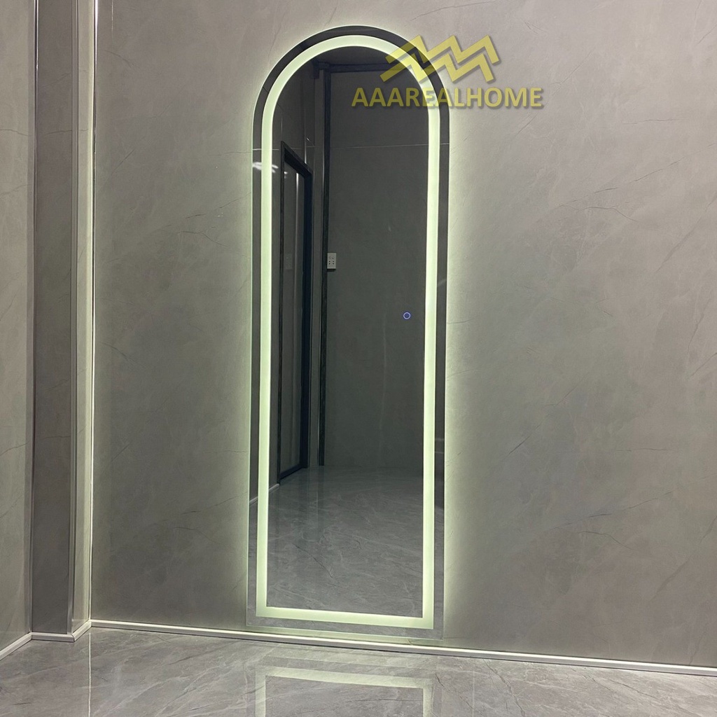 70x183cm Gương soi mái vòm đèn led AAArealhome V1L Gương mái vòm đèn led cảm ứng Gương soi toàn thân đèn led cảm ứng