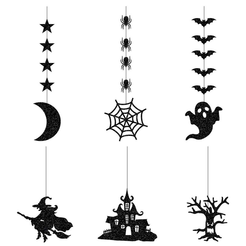 Phụ Kiện Treo Trang Trí Tiệc Halloween Hình Nhện / Phù Thủy / Dơi
