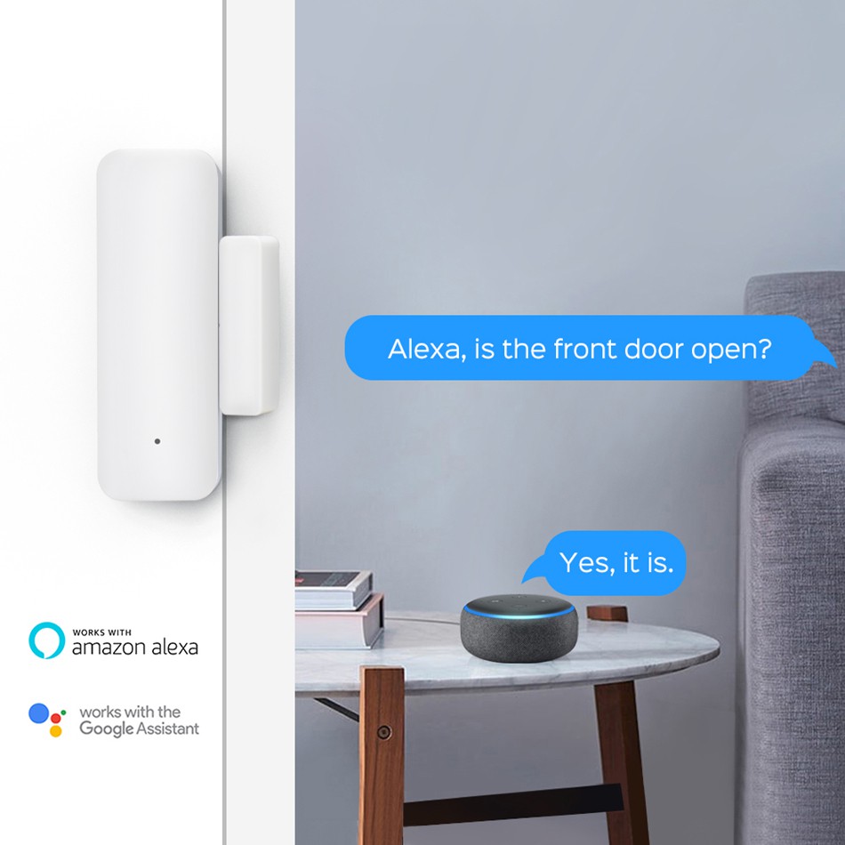 Chuông Cửa Thông Minh Smatrul Báo Động Chống Trộm Không Dây Tương Thích Với Tuya Smart Life Và Alexa Google