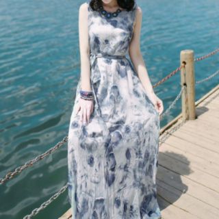 ĐẦM MAXI HỌA TIẾT THIÊN NGA