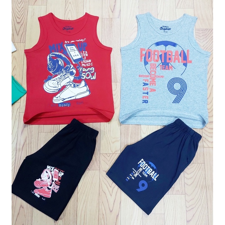 Bộ Thun Ba Lỗ Bé Trai VnXk 20kg-50kg