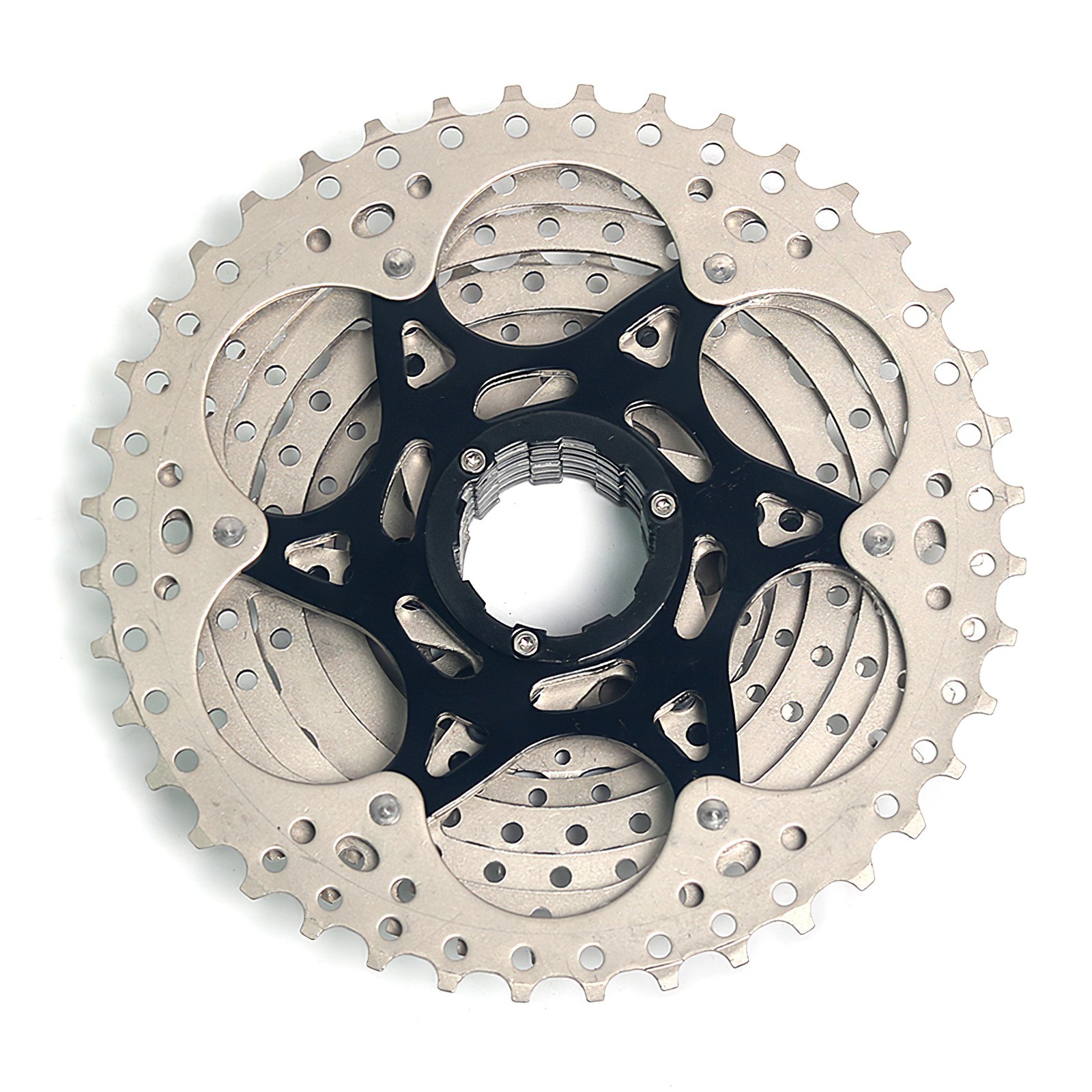 YGCX5-Bicycle Cassette 9 Speeds 11-42T Chrome-Molybdenum Steel Mountain Bike Flywheel Durable Hollow Design Golden Bicycle Parts Climbing Flywheel Cycling Accessories