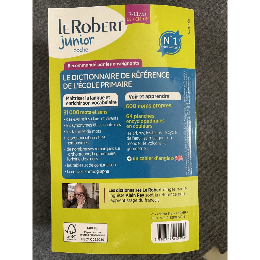 Sách - Từ điển tiếng Pháp: Le Robert junior poche - CE-CM-6e dành cho học sinh cấp 1