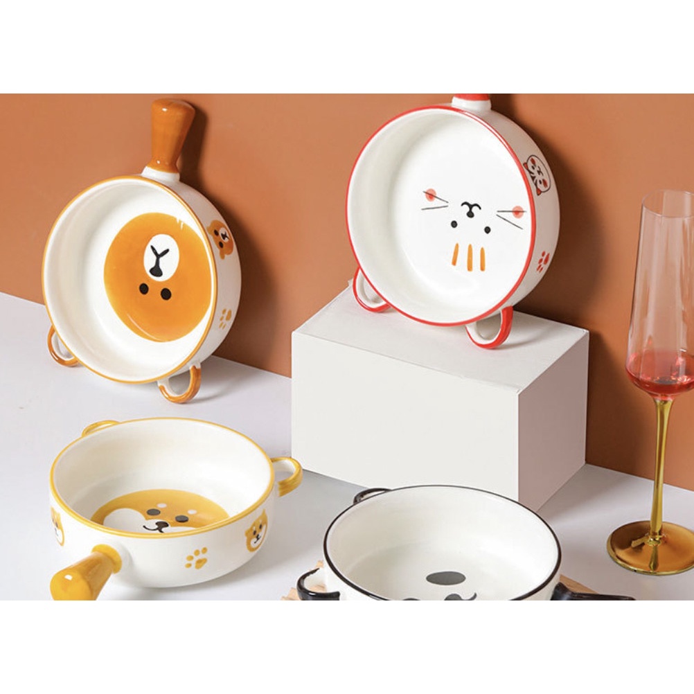 Tô gốm sứ có tay cầm hình thú cao cấp