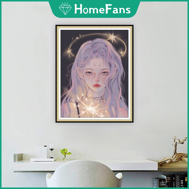 mười hai chòm sao Bộ Tranh Đính Đá 5D Tự Làm Hình Cô Gái 30x40cm / 40x50cm