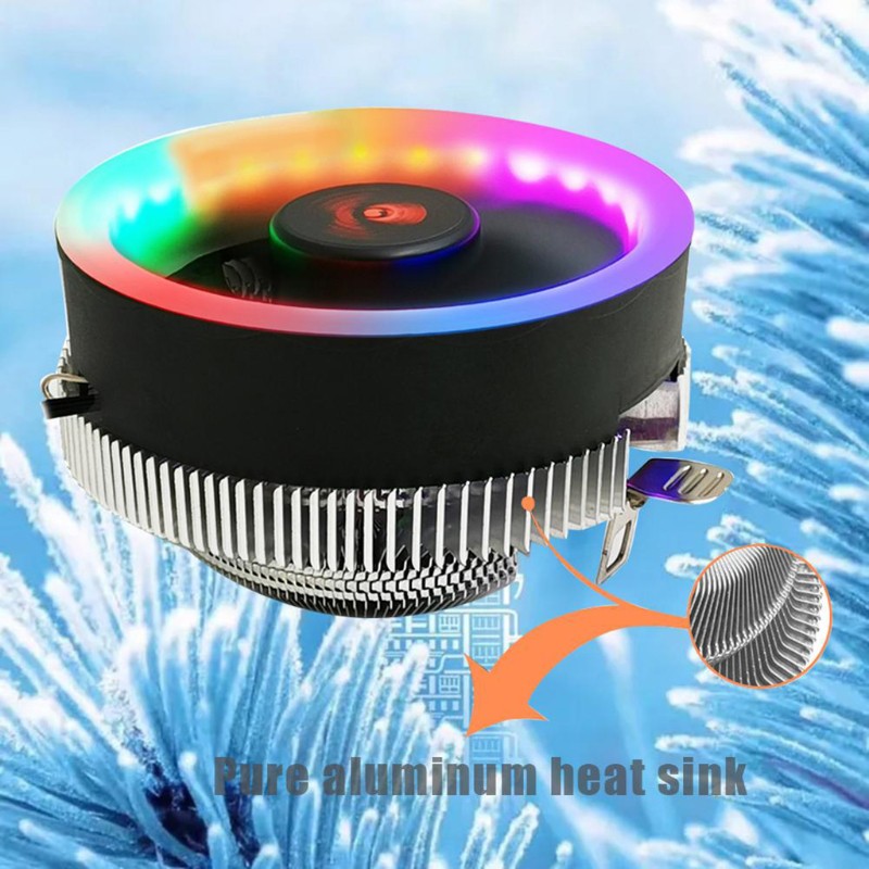 Quạt Tản Nhiệt Q2 Rgb 3 Pin Cho Socket Lga 775 1150 1151 1155 1156 Am4 Am3 Am2 +