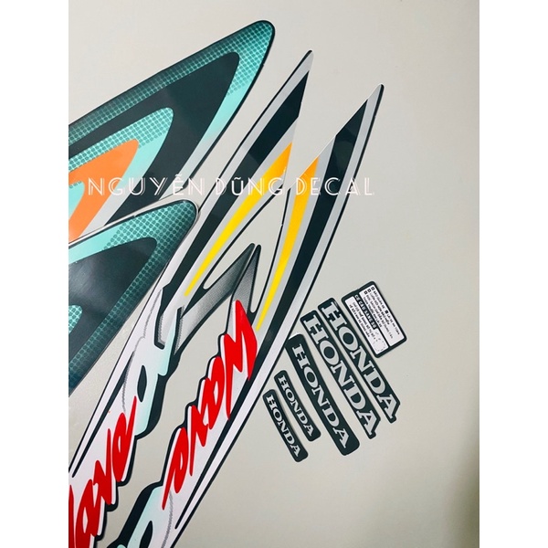 Nguyên bộ tem  Wave anpha  màu nhớt đời 2001_ Nguyễn Dũng Decal