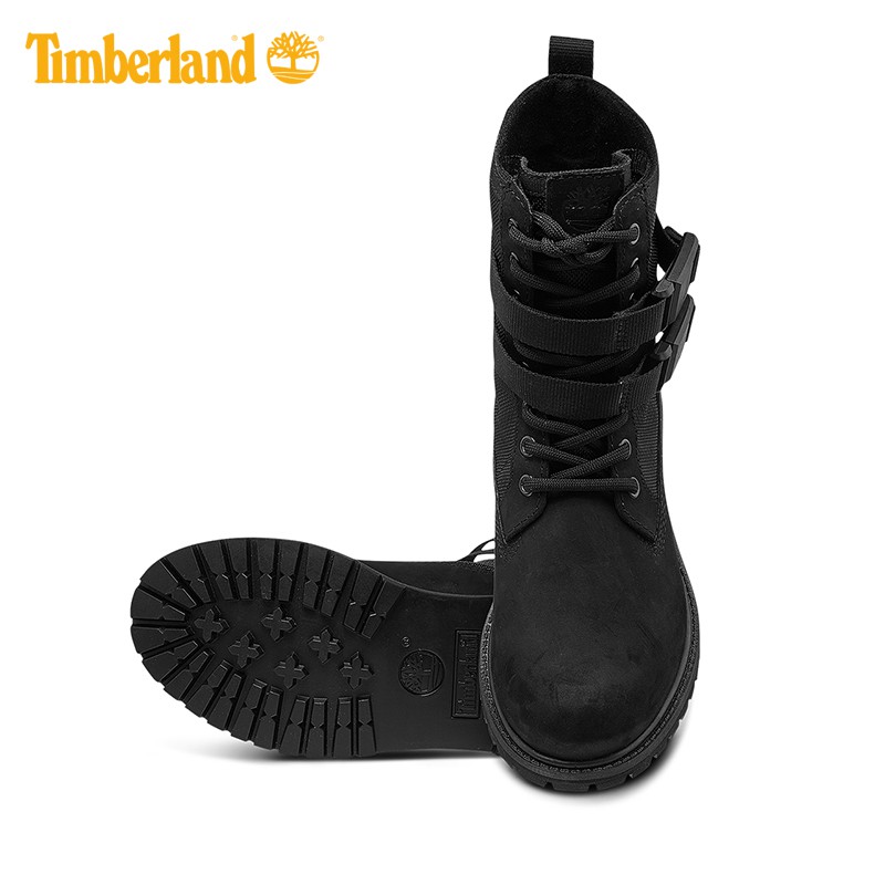 Giày Boot Nữ Cổ Cao Jayne Double Buckle Màu Đen Timberland TB0A22XA