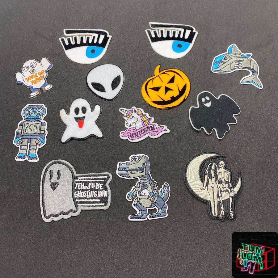 🎃👻Sticker Patch/ Hình Ủi Quần Áo Chủ Đề Halloween👽🤖