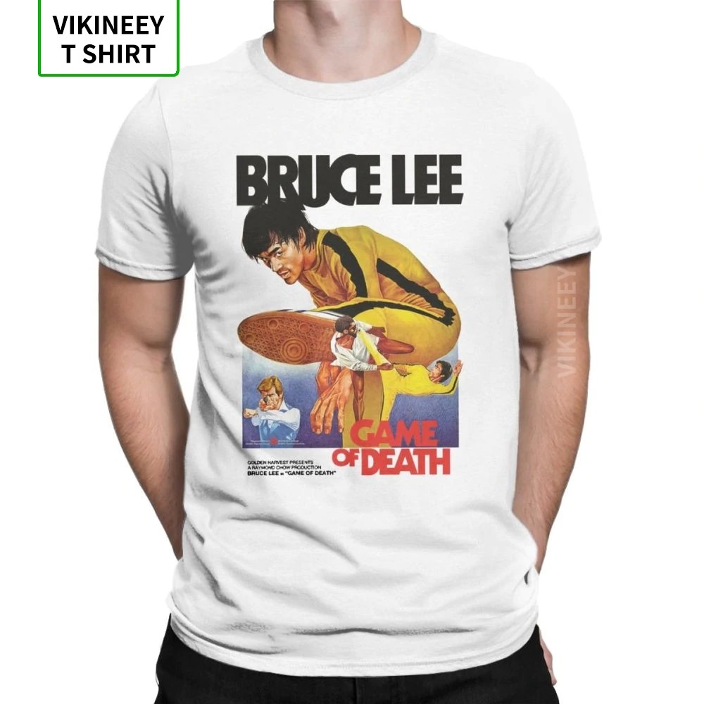 Áo Thun Nam Tay Ngắn Cổ Tròn In Hình Phong Cách Game Of Death Bruce Lee Cá Tính