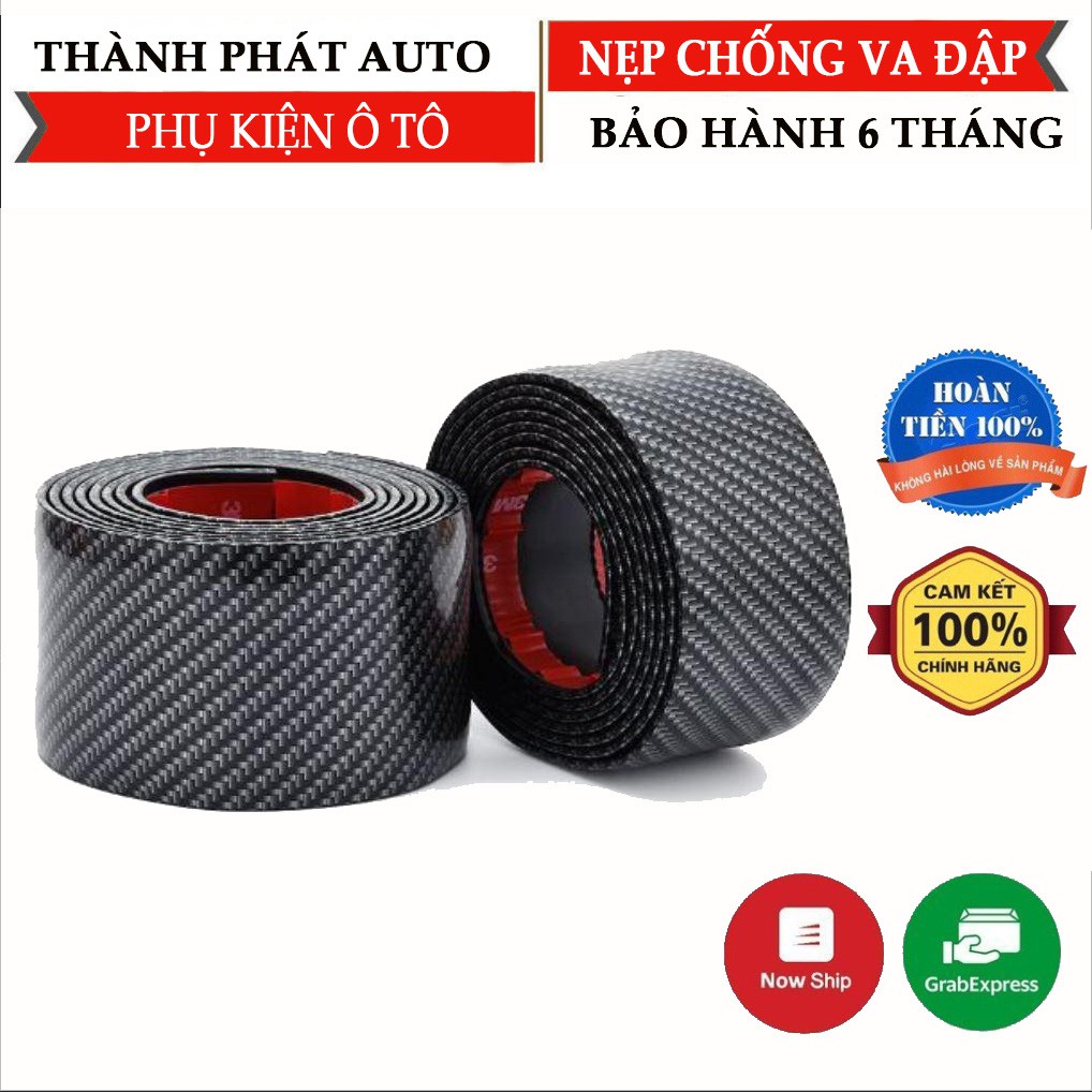 Nẹp Carbon 3D-Nẹp Chống Trầy Xước Bậc Cửa Xe Hơi (nhiều kích thước)