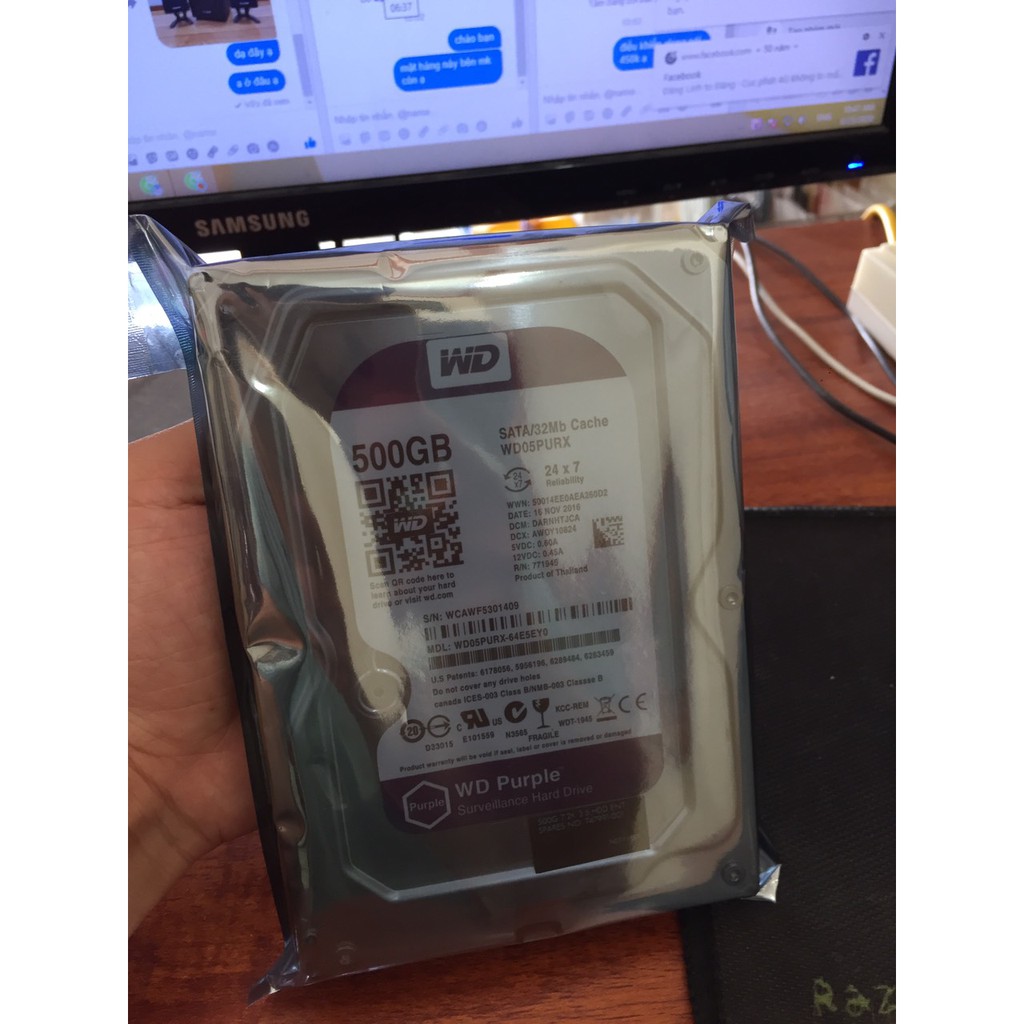 Ổ cứng HDD Western Digital Blue 500GB (nguyên siu Bh2 năm ) ( giá sốc )