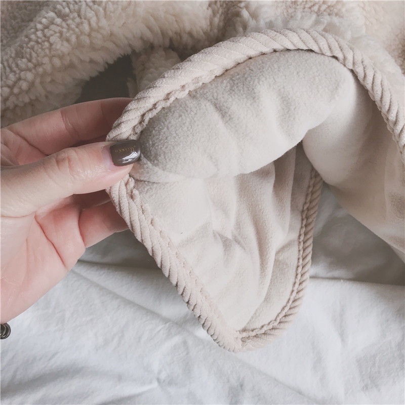 Áo khoác lông cừu lót nhung giữ ấm trong mùa đông dành cho em bé
