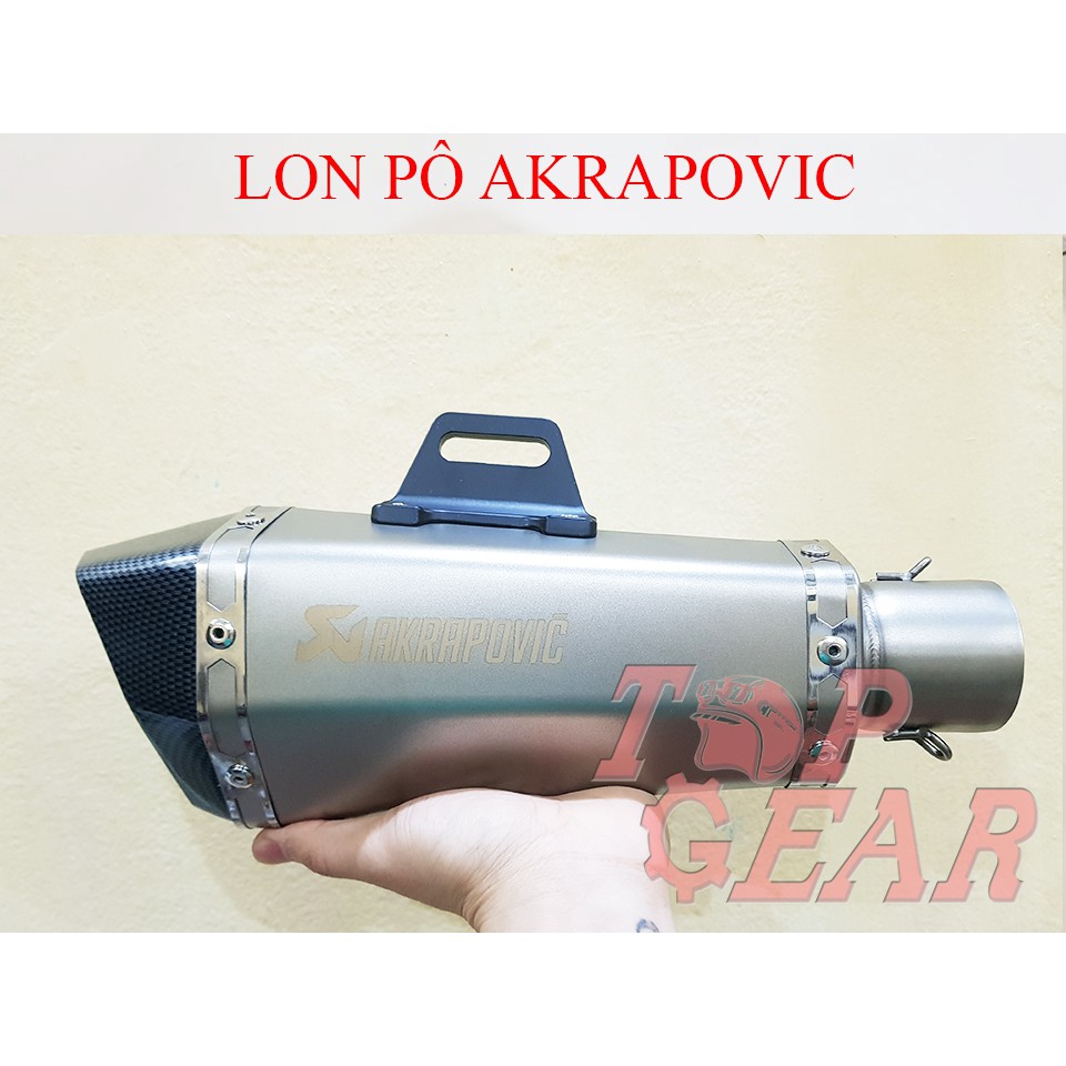 Pô Akrapovic màu BẠC - Ak đùi gà <TOPGEAR>