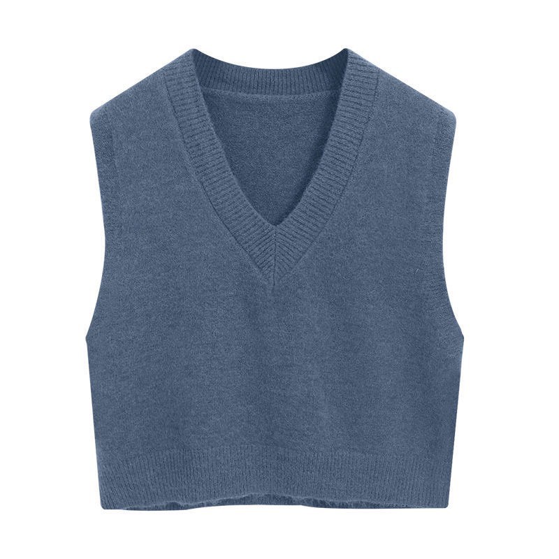 Áo Gile Len Trơn, Áo Len Nữ Cổ Tim Kiểu Dáng Đơn Giản Phong Cách Hàn Quốc Xinh Xắn Dễ Thương | BigBuy360 - bigbuy360.vn