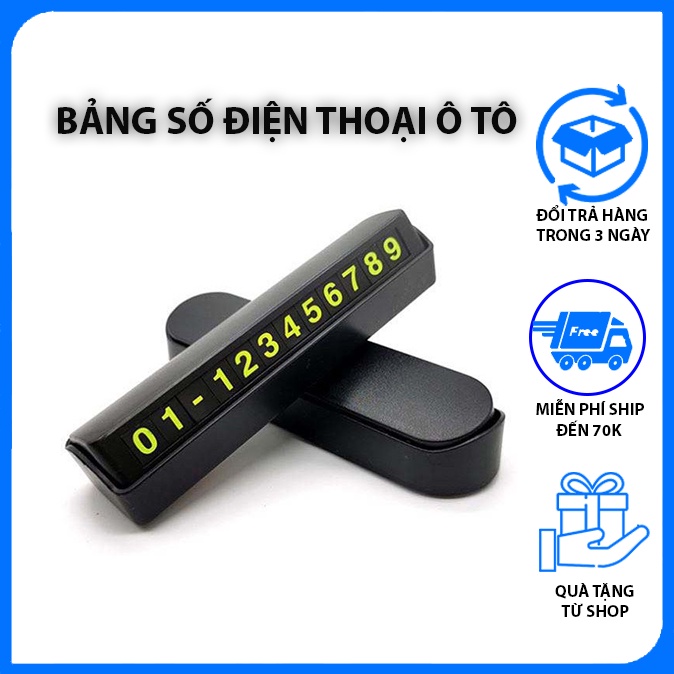 Bảng Số Điện Thoại Ô Tô Dạ Quang - Bảng Số Điện Thoại Trên Ô Tô - Đặt Trên Taplo Xe Hơi Hỗ Trợ Dừng Đỗ
