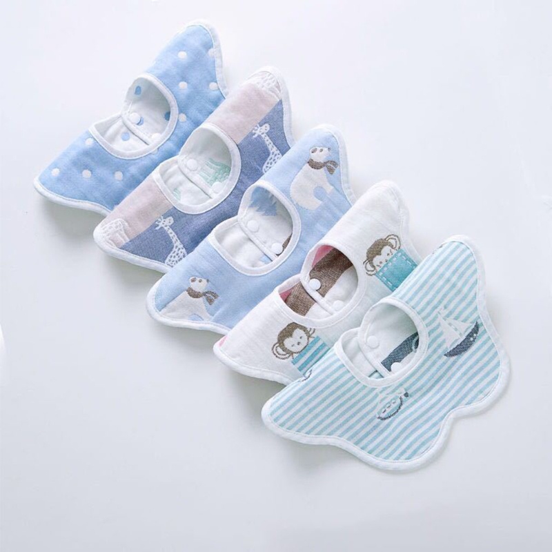 Yếm Ăn Chất Liệu Cotton Có Thể Điều Chỉnh Tiện Lợi Dành Cho Bé