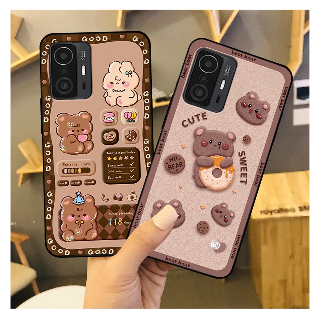 Ốp lưng Xiaomi Mi 11T - Mi 11T Pro in hình gấu bear dễ thương, bền đẹp