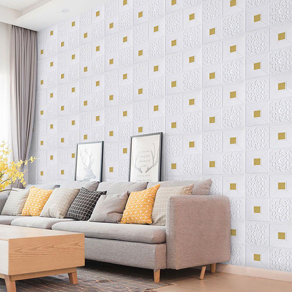 Miếng Dán Tường Bằng Xốp XPE 3D Tự Dính Trang Trí Nhà Cửa