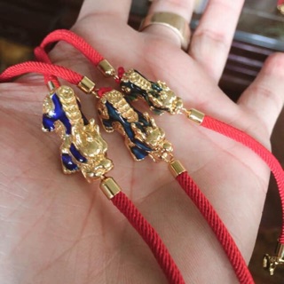 Vòng tay chỉ đỏ thái mix tỳ hưu đổi màu theo nhiệt độ