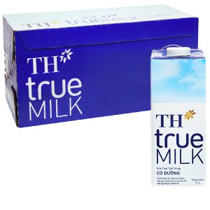 Thùng 12 hộp sữa tươi tiệt trùng có đường TH true MILK 1 lít