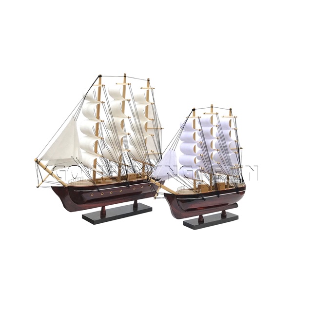 Combo Mô Hình Thuyền Gỗ Trang Trí Belem - Thân 25cm &Thân 30cm - Gỗ Tự Nhiên | BigBuy360 - bigbuy360.vn