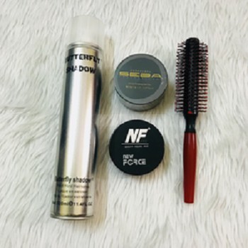 - Combo Sáp Vuốt Tóc Seba + NF + Gôm Xịt Tóc Butterfly + Lược Tròn