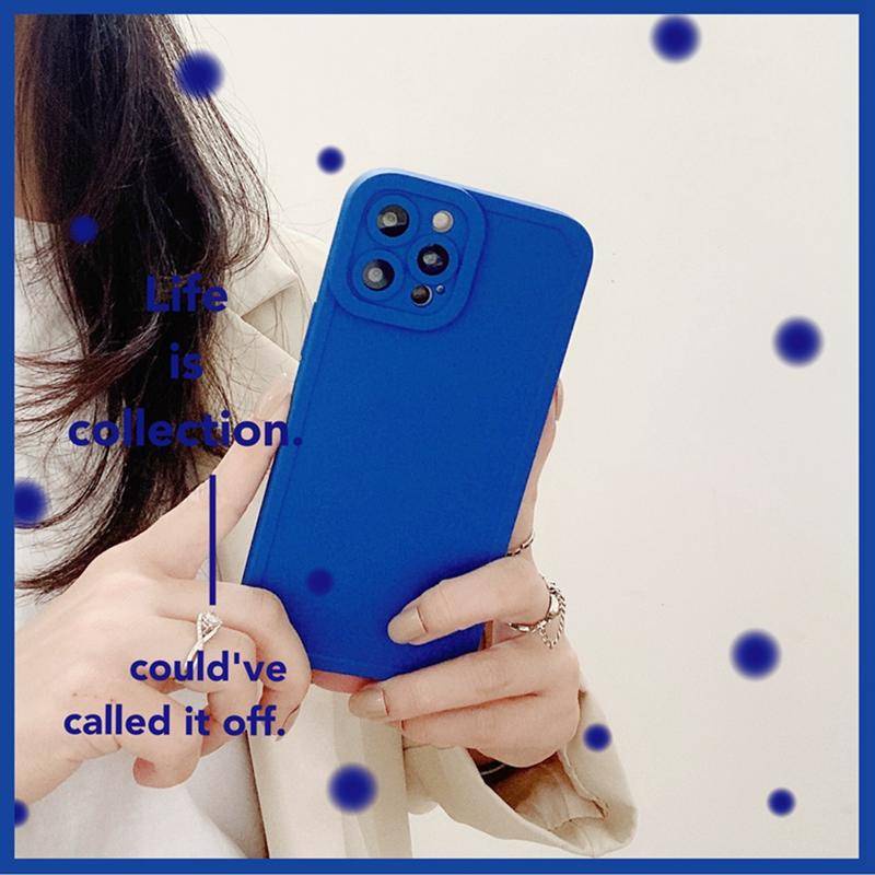 Ốp Điện Thoại Silicon Mềm Họa Tiết KLEIN Xanh Dương Thời Trang Mới Phổ Biến Cho iphone 13 12 11 Pro Max