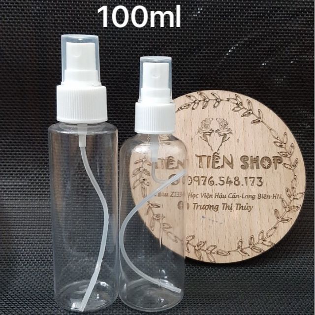 Chai nhựa trong 100ml phun sương