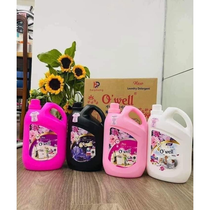 Thùng 4 can nước giặt OWELL loại 3.5lit.