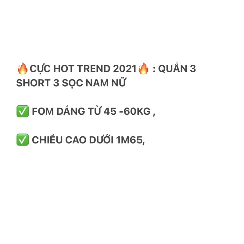 Quần đùi short nam nữ 3 sọc siêu hot