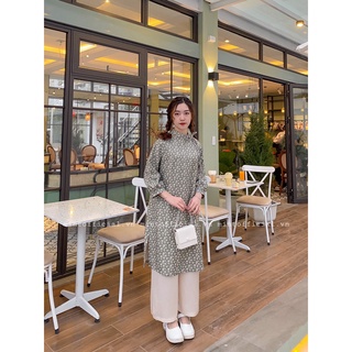Áo dài Tết madebymint kèm quần lụa
