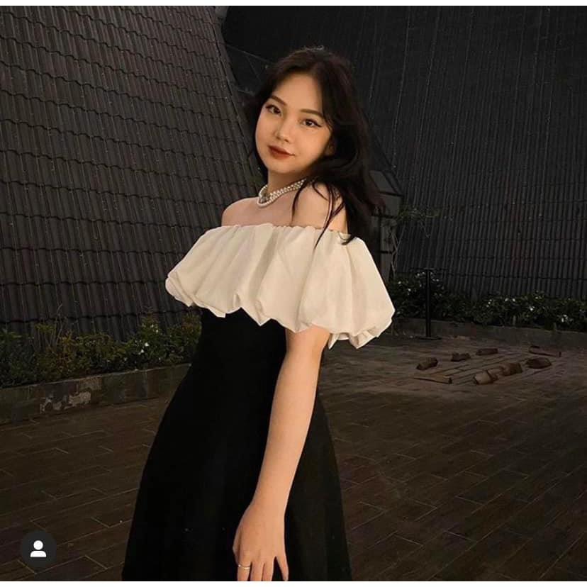 ĐẦM TRỄ VAI NHẤN NGỰC PHỒNG XINH XẮN - RINGELA_DRESS