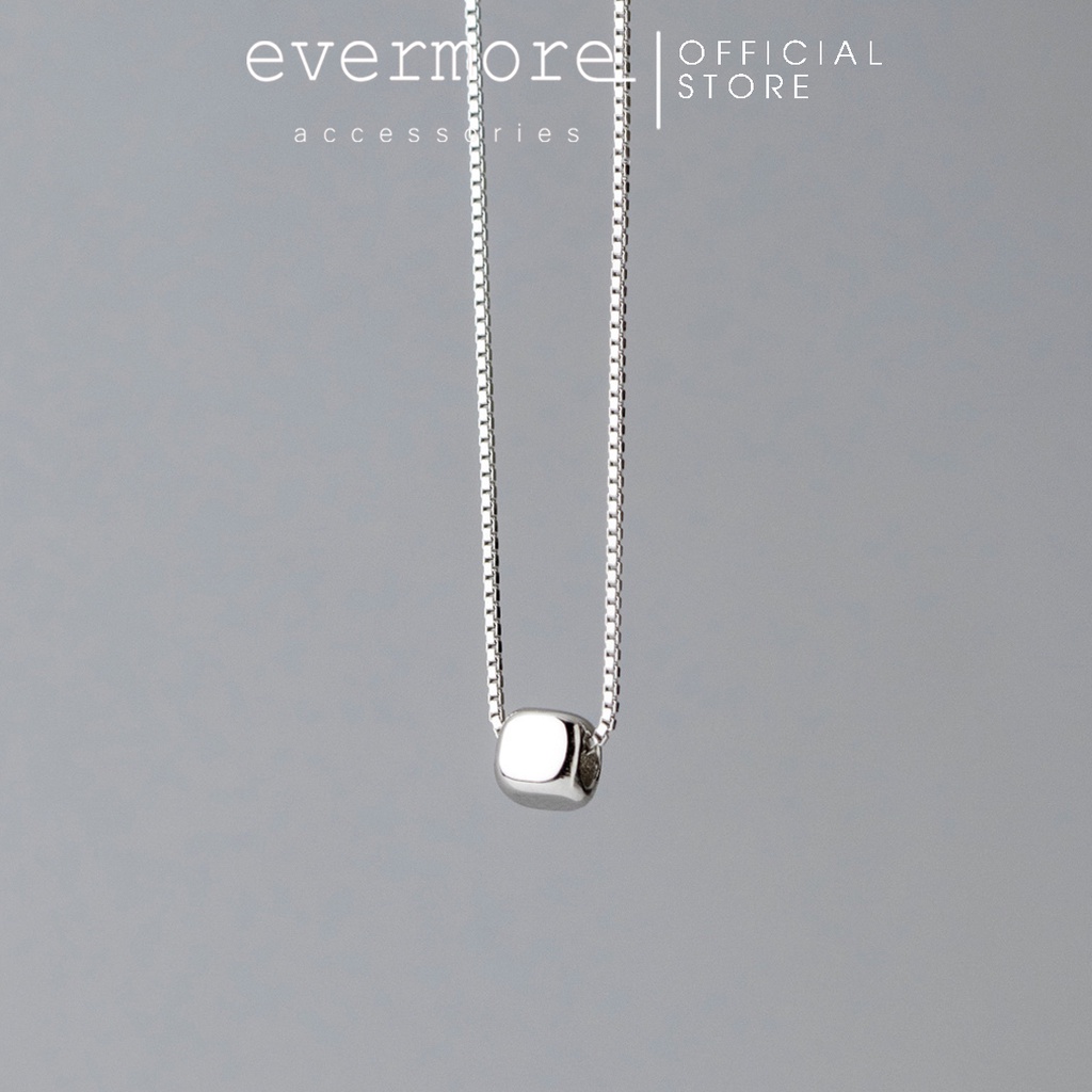 Dây chuyền bạc EVERMORE, vòng cổ bạc hình vuông nhỏ lập phương minimalist, thanh lịch EVERMORE - D024