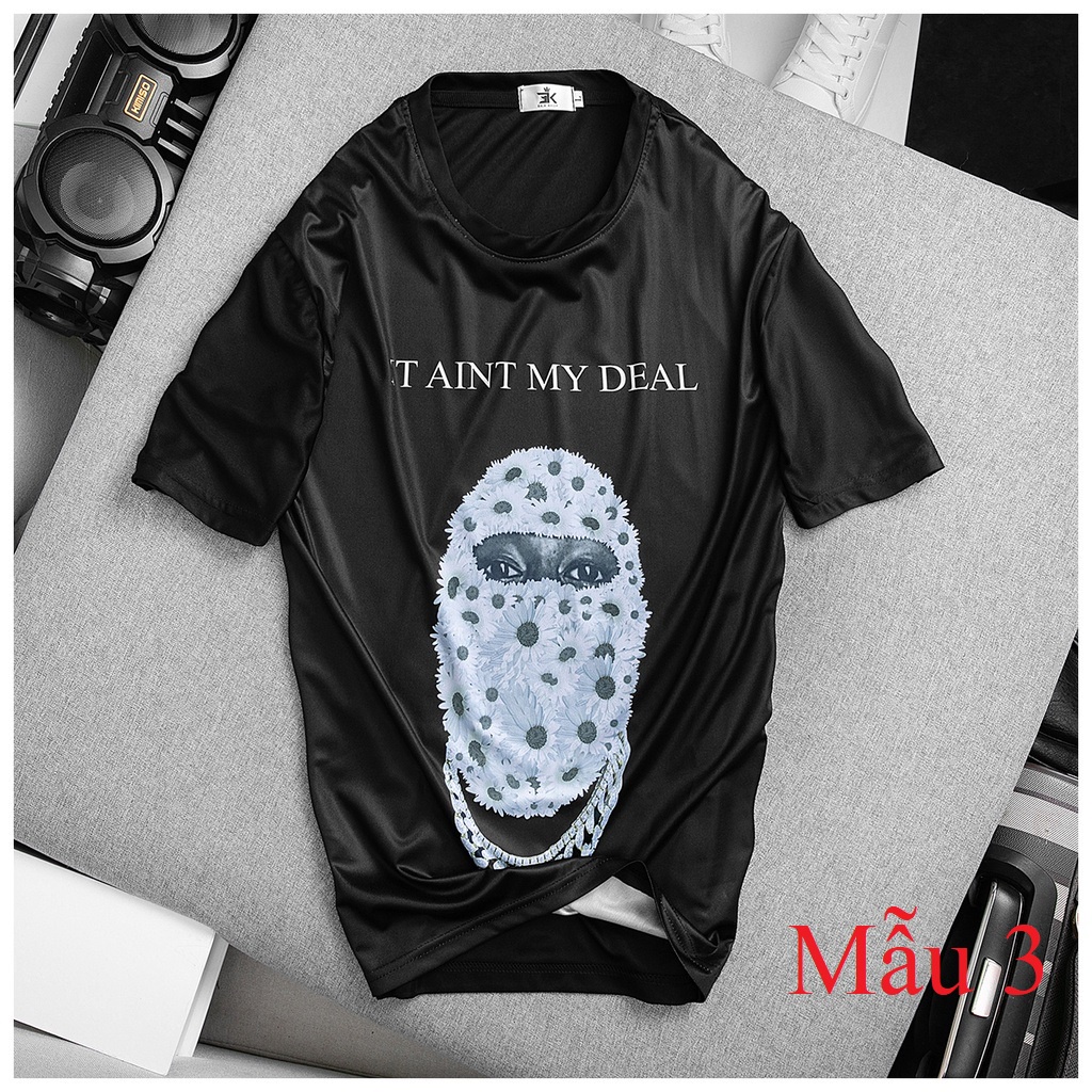 Áo thun nam ngắn tay,áo phông nam cổ tròn vải cotton in 3D cá tính DAJITO