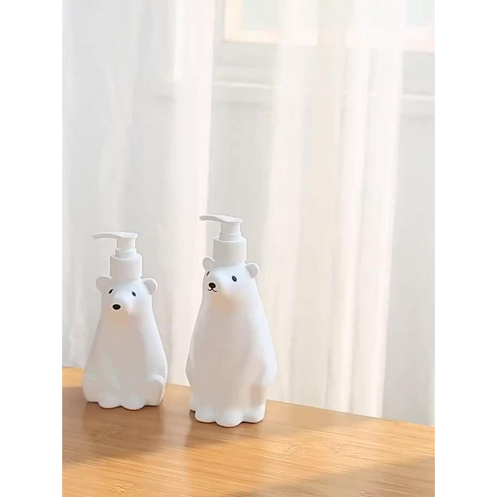 Bình đựng xà phòng / dầu gội / sữa tắm / sữa tắm hình gấu bắc cực đáng yêu 300 / 450 | BigBuy360 - bigbuy360.vn