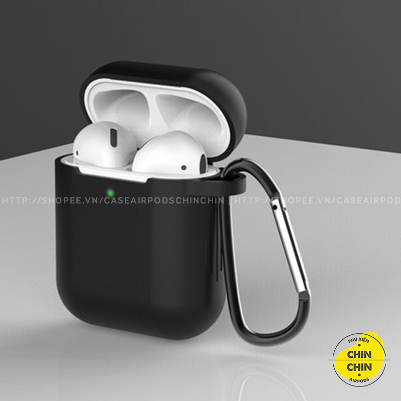 Vỏ Bảo Vệ Hộp Sạc Tai Nghe Airpod 1/2 Bằng Silicone Thiết Kế Trơn Basic Nhiều Màu Chống Va Đập