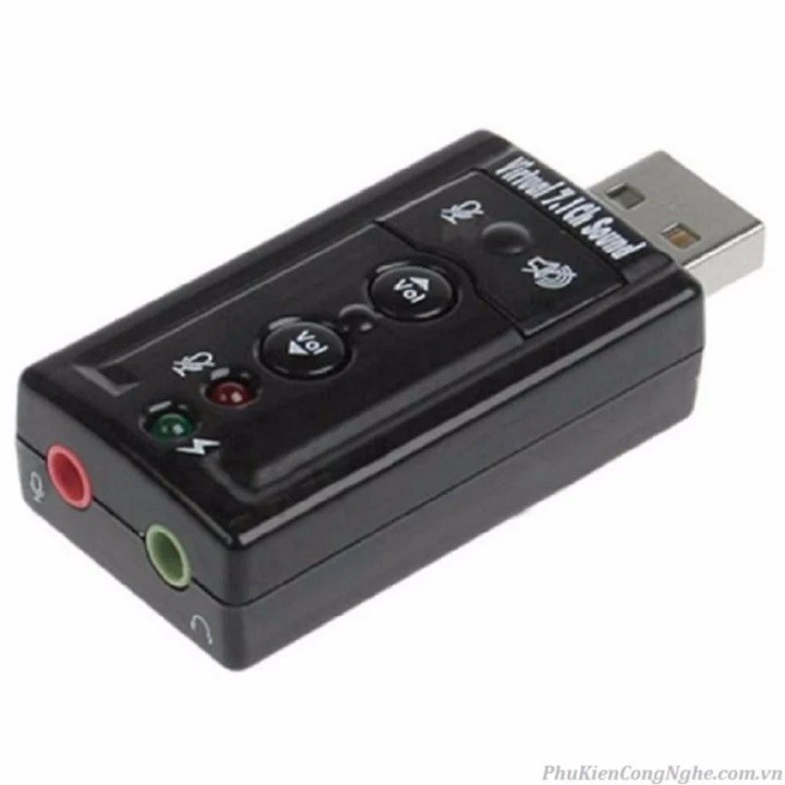 Card âm thanh 3D USB Taiwan 7.1 - Usb sound 3D - chia mic và loa