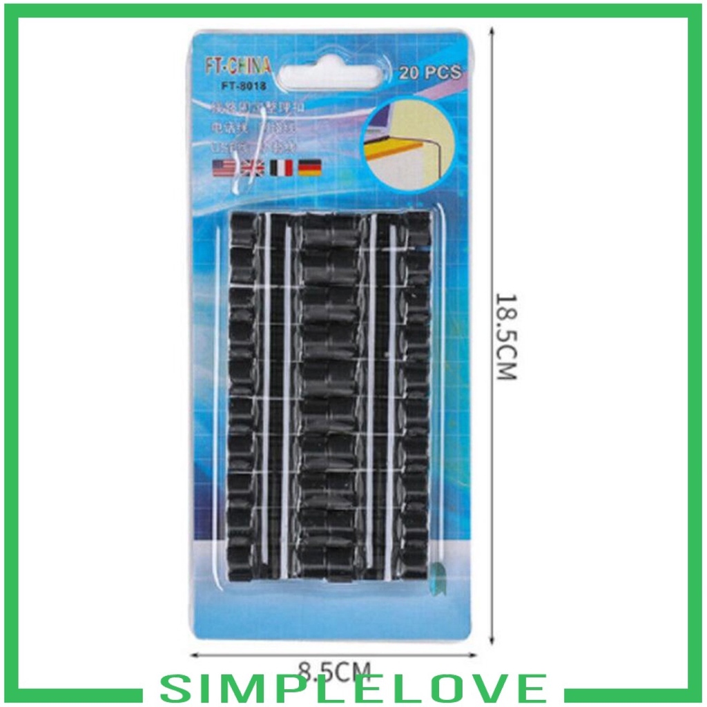 Set 20 KẹP NhựA Tự DíNh Giữ Dây CáP TiệN DụNg