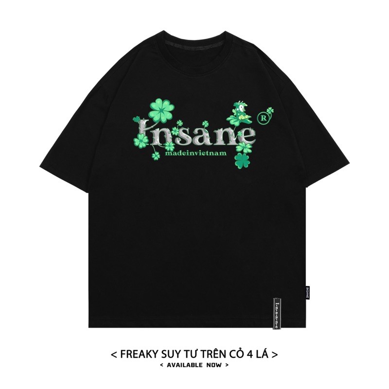 [Áo thun Insane®] Cỏ 4 Lá Tee - màu Đen