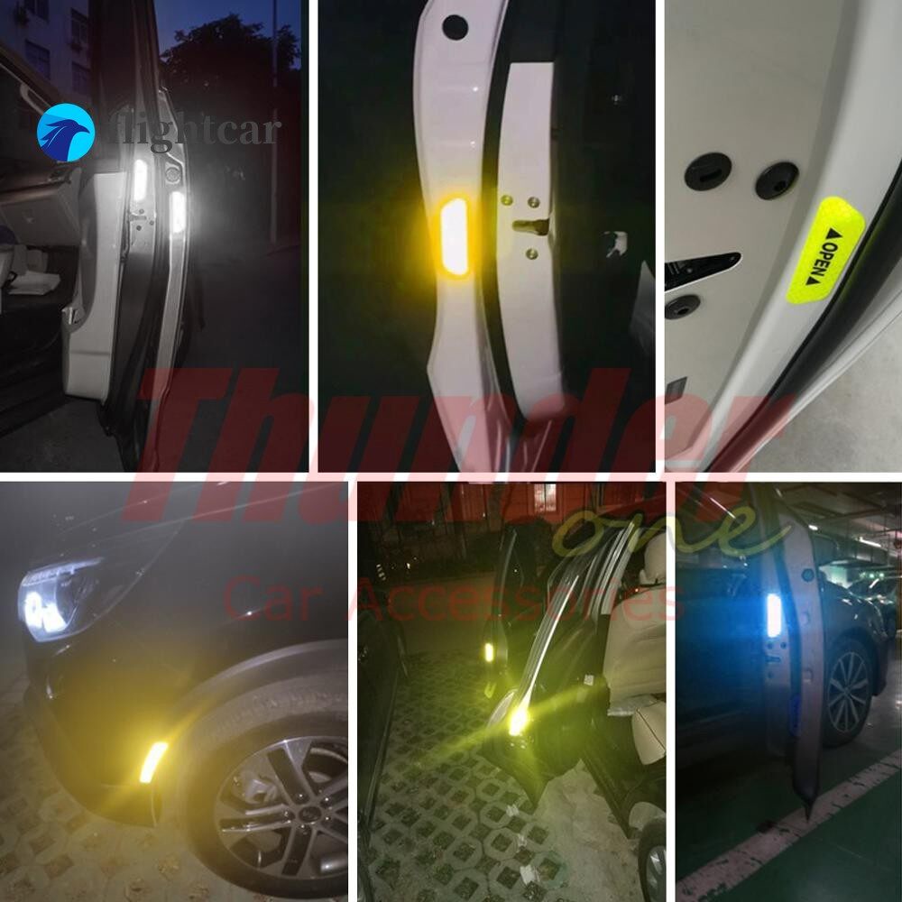 Bộ 4 Đề Can Phản Quang Cảnh Báo Mở Cửa Xe Hơi Perodua Myvi Alza Viva Axia Bezza Kenari Proton Saga Persona Preve Exora Wira Waja