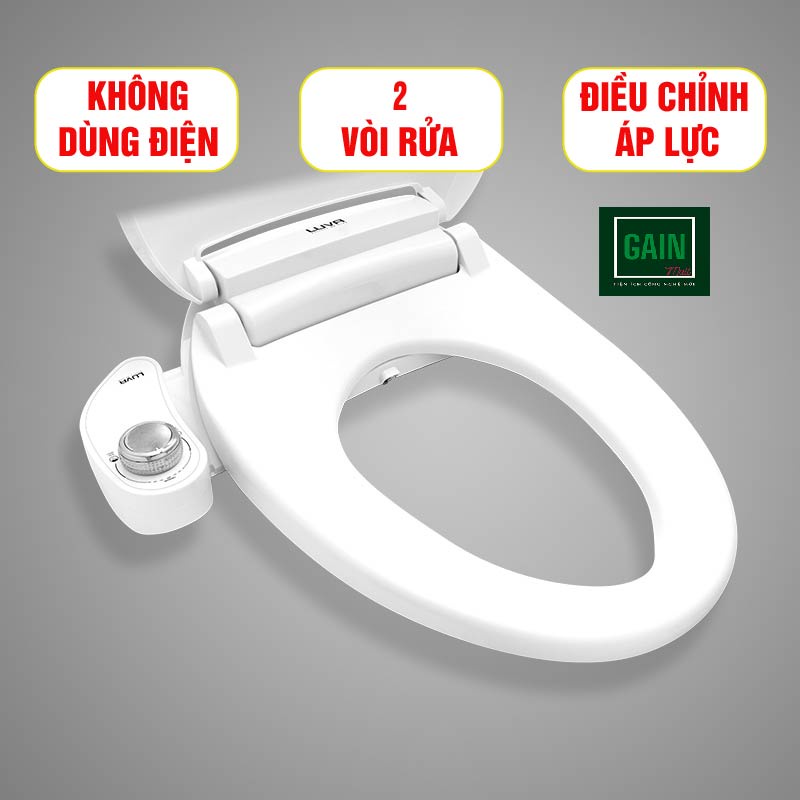 Nắp bồn cầu thông minh Luva Bidet LB203, bảo hành 3 năm, model 2022, đổi lỗi 15 ngày