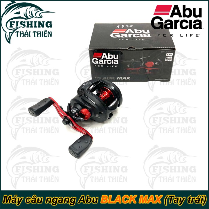 Máy Câu Ngang Abu Black Max 6.4:1 Tay Quay Trái Dùng Cho Cần Máy Ngang Câu Lure