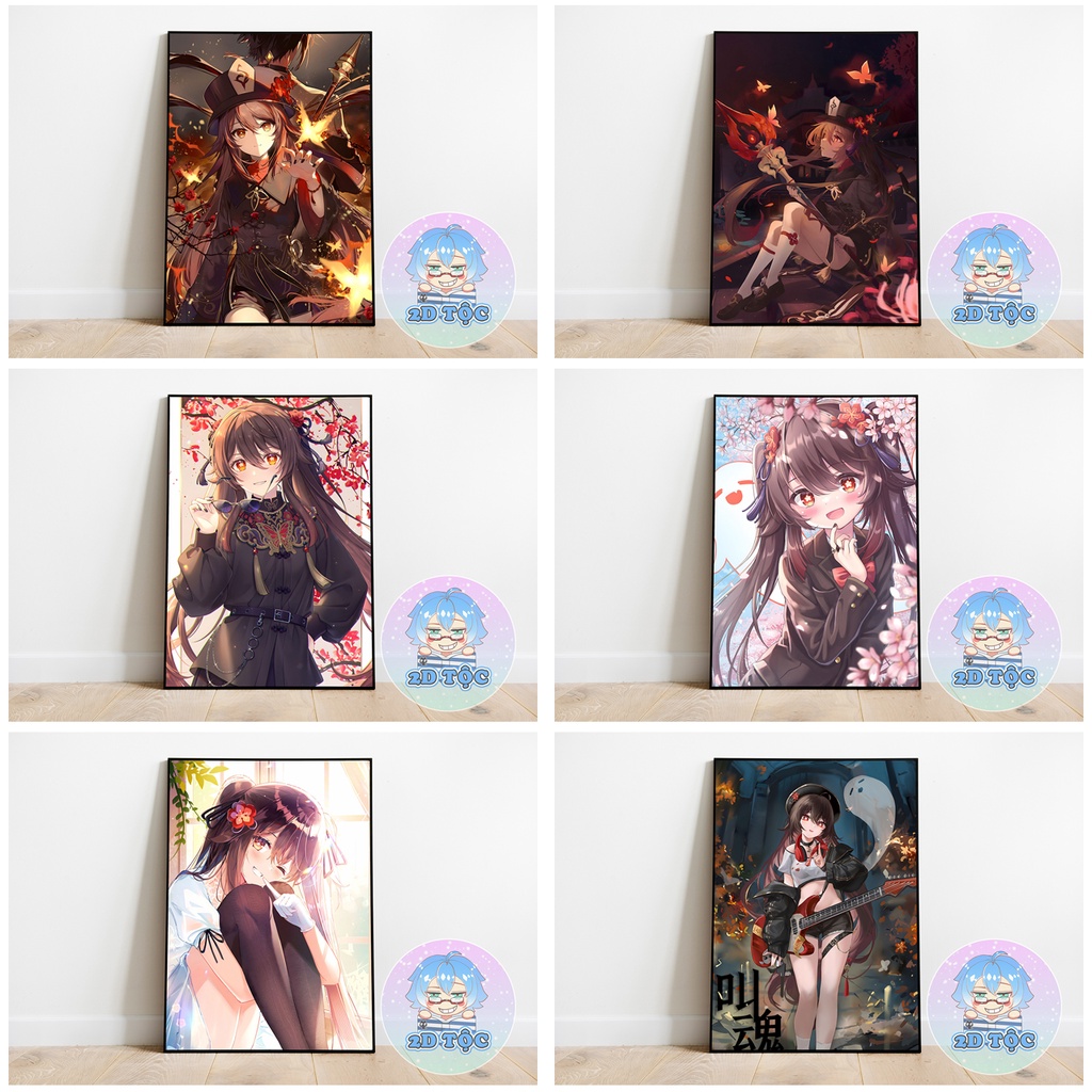 TRANH POSTER A3 HU TAO HuTao  GENSHIN IMPACT CHẤT LIỆU GIẤY CAO CẤP - 2D TỘC SHOP