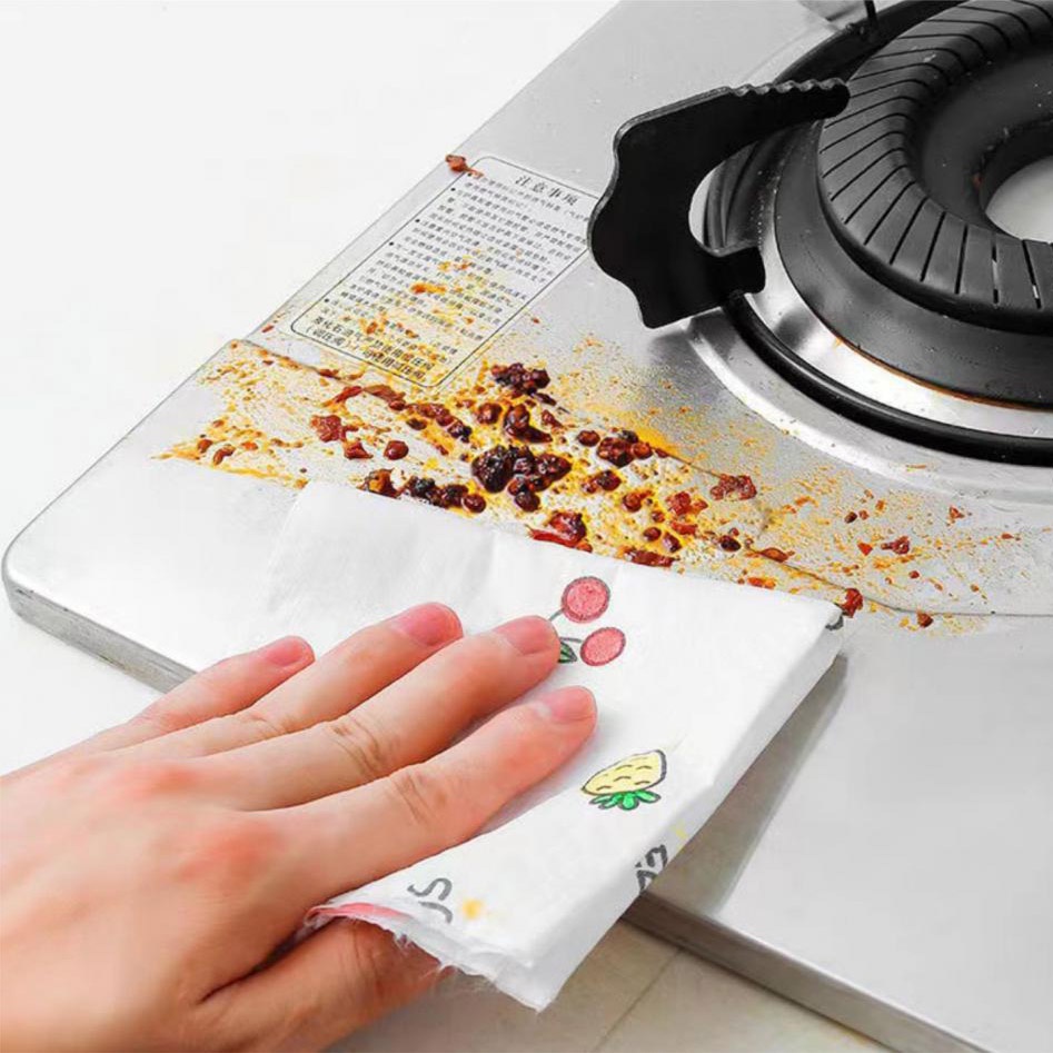 Khăn giấy đa năng lau bếp, lau tay, lau chén đĩa, cửa kính, chất cao cấp siêu dai, hoạ tiết xinh, có thể tái sử dụng