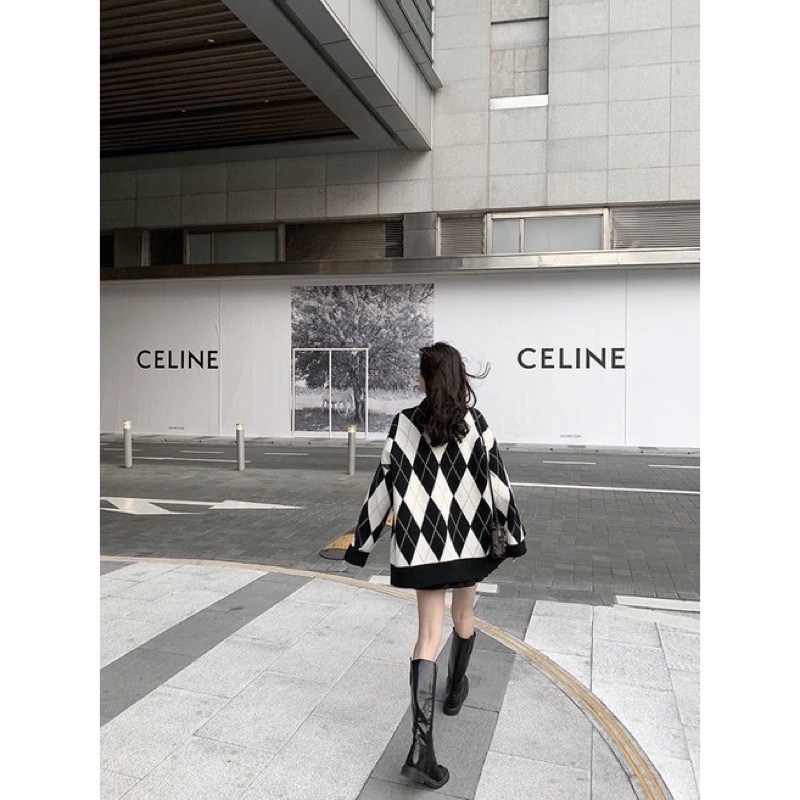 [SẴN] Áo Cadigan len hàng Quảng Châu dày dặn ô quả trám màu Hồng sữa siêu yêu - ảnh cuối thật | BigBuy360 - bigbuy360.vn