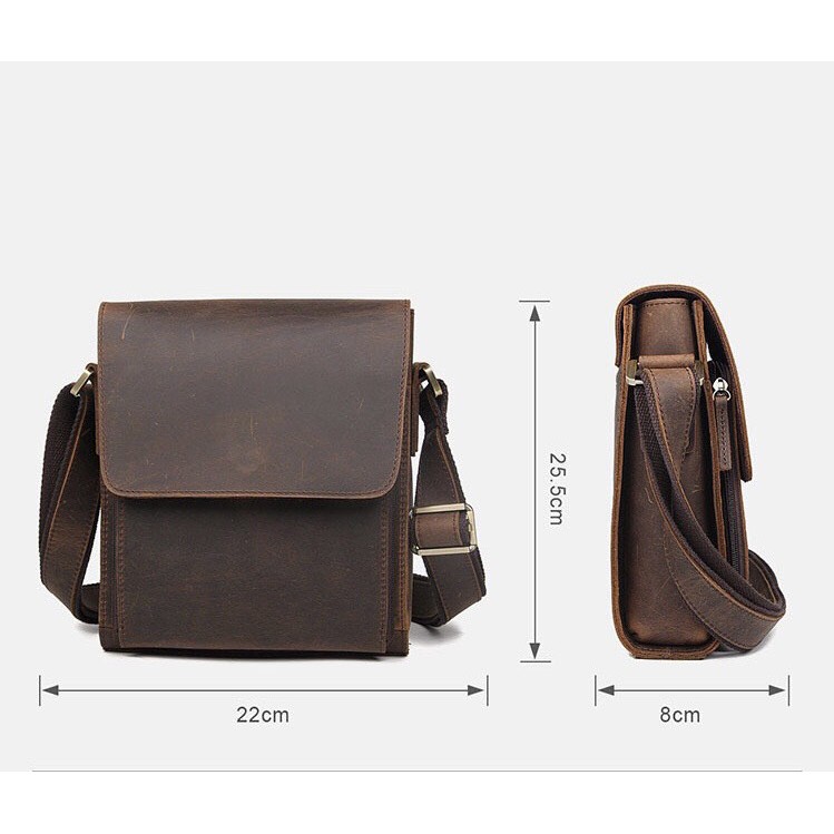 TÚI ĐEO CHÉO DA BÒ NGUYÊN MIẾNG